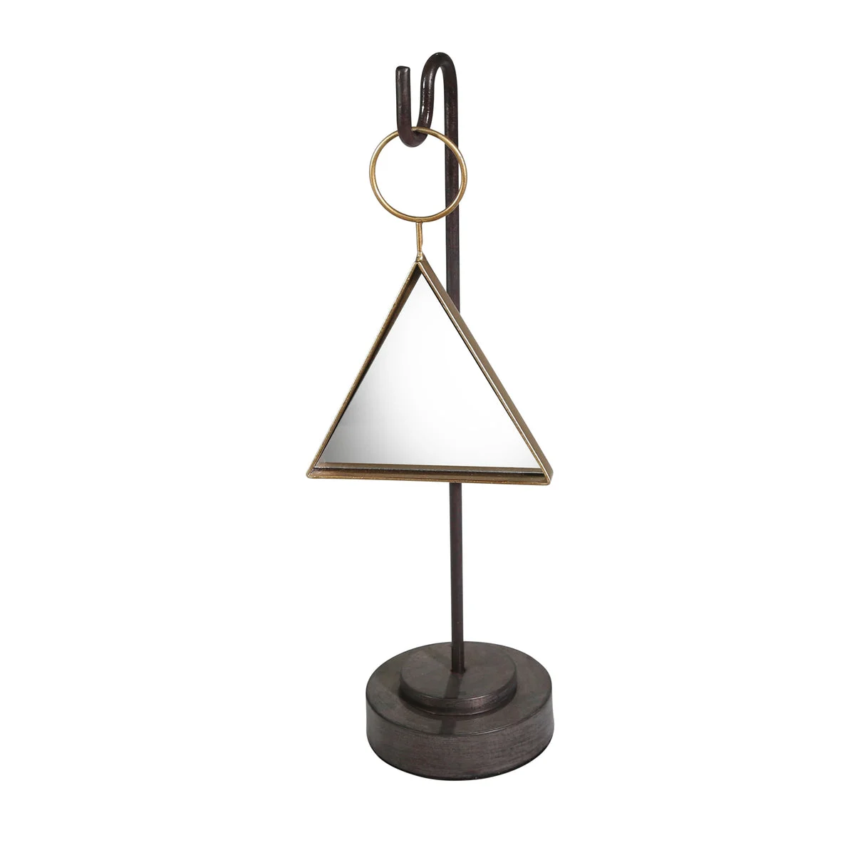 Sagebrook Home Hanging Metal Triangle Mirroron Stand
