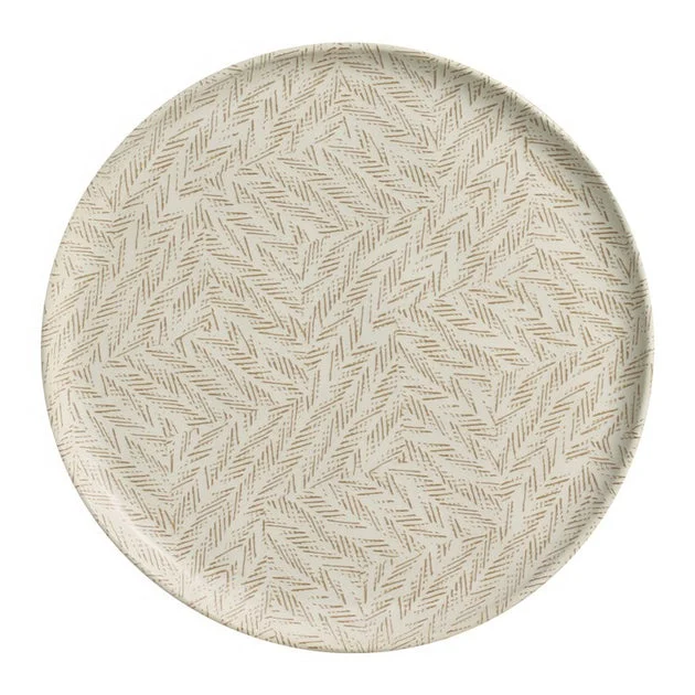 Dinner Plate Set Luar 6 Piece Ivory/Pink Stoneware
