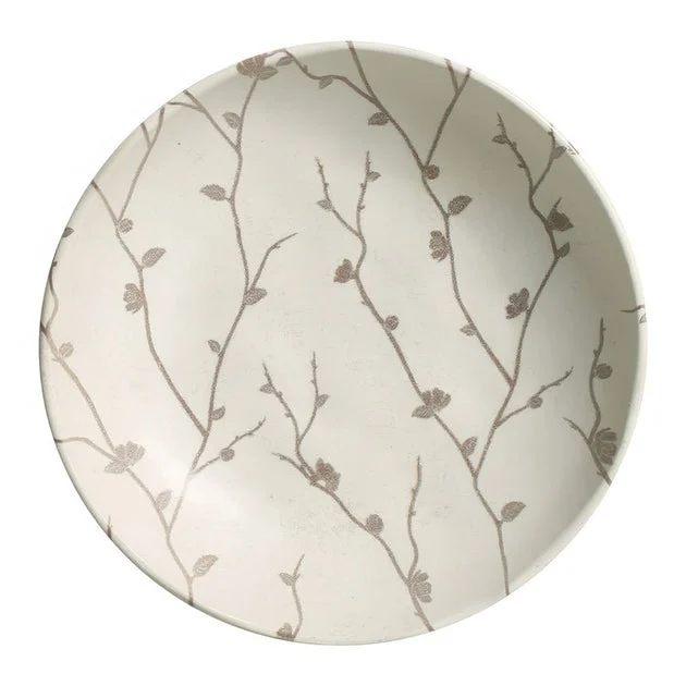 Salad Plate Set Luar 6 Piece Ivory/Pink Stoneware
