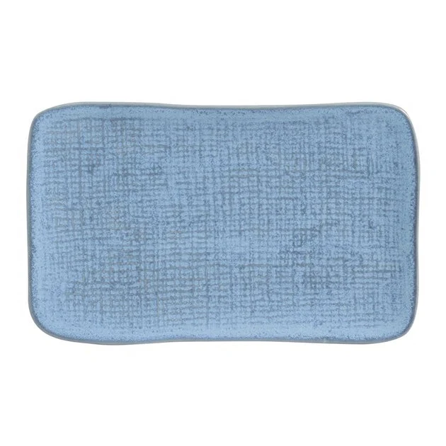 Platter Set Breeze Medium Rectangular Juta 4 Piece Light Blue Stoneware