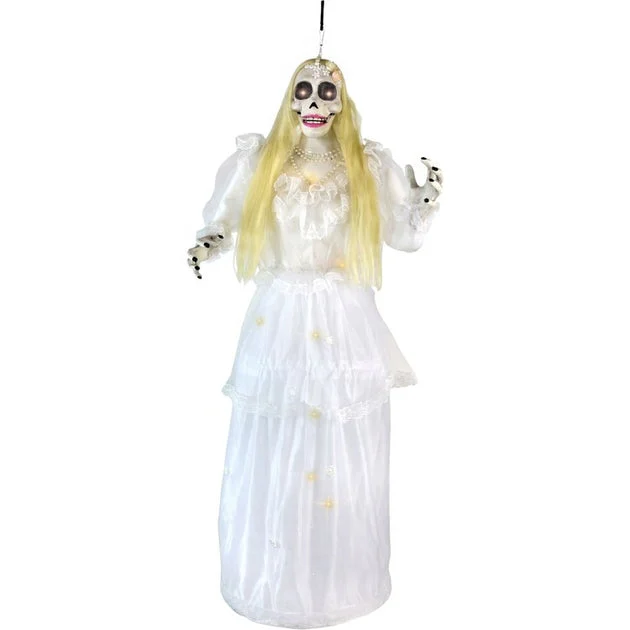 Seasonal Decor Touch Activated Hanging Spinning Bride Halloween 5 Feet Multicolored Plastic 1 Piece