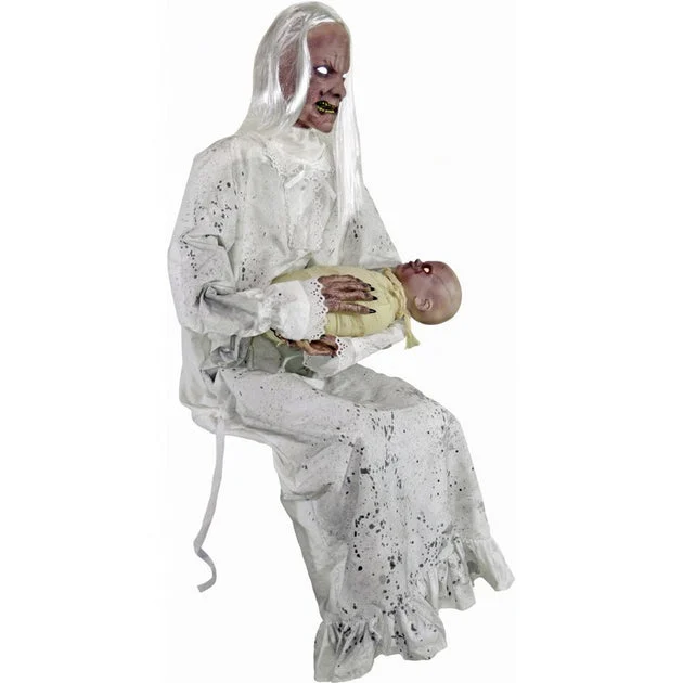 Seasonal Decor Motion Activated Gravely Granny with Sound Halloween Multicolored Plastic 1 Piece