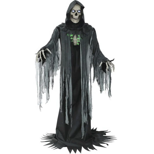 Seasonal Decor Tall Motion Activated Towering Reaper Halloween 10 Feet Multicolored Plastic 1 Piece