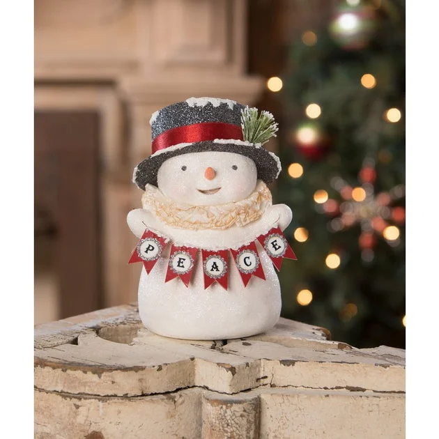 Peace Snowman with Top Hat