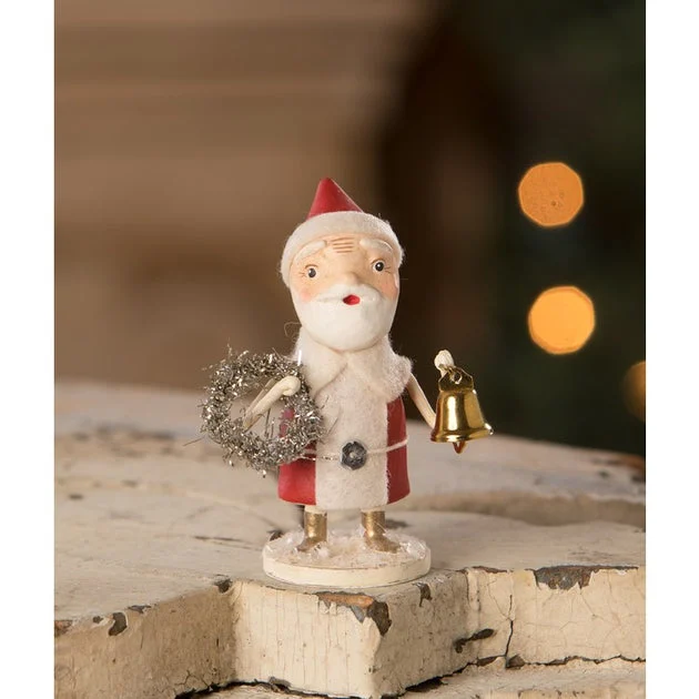 Santa with Wreath & Bell