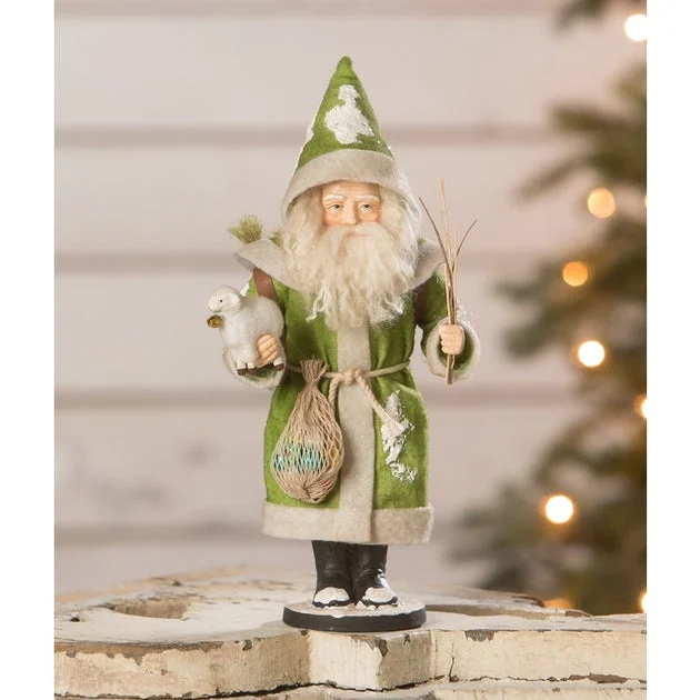 Vintage Santa in Green Small