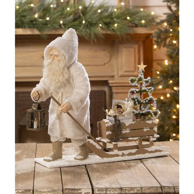 Vintage Santa Pulling Sled