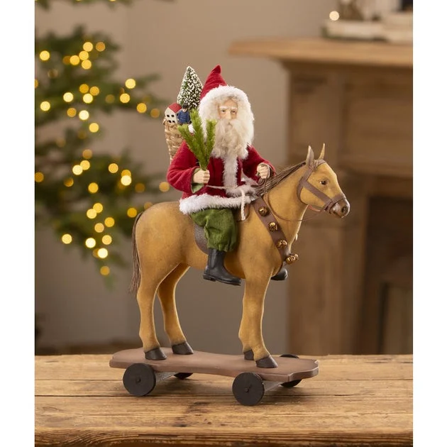 Santa Riding Horse Pull Toy