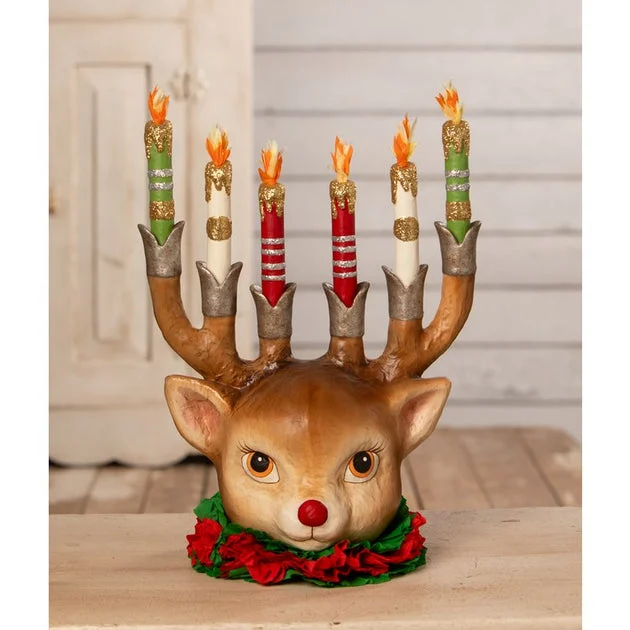Retro Reindeer Candelabra