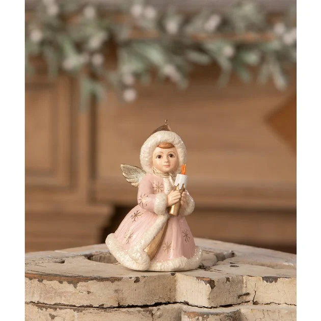Pastel Angel Holding Candle