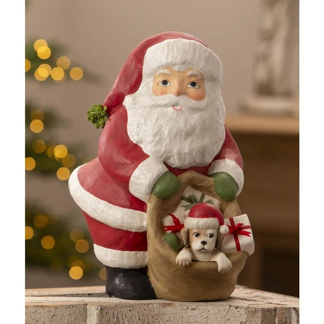 Puppy for Christmas Santa