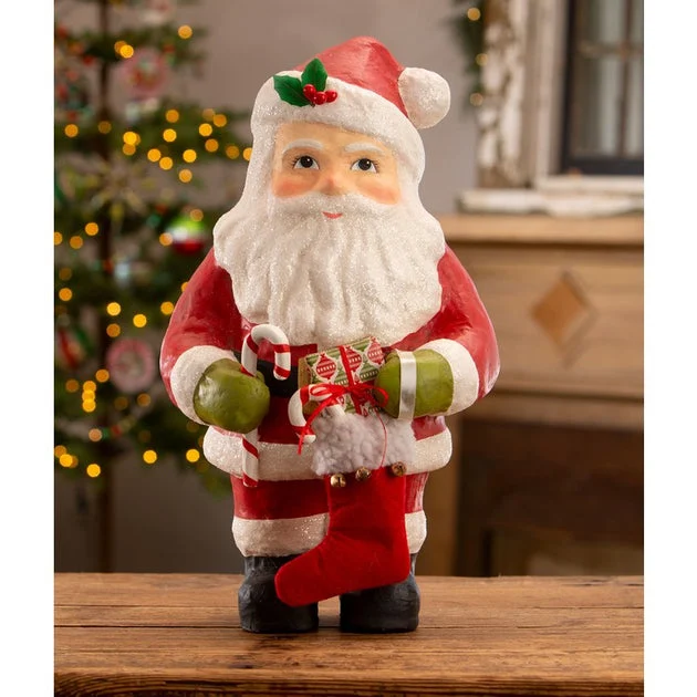 Vintage Santa with Stocking