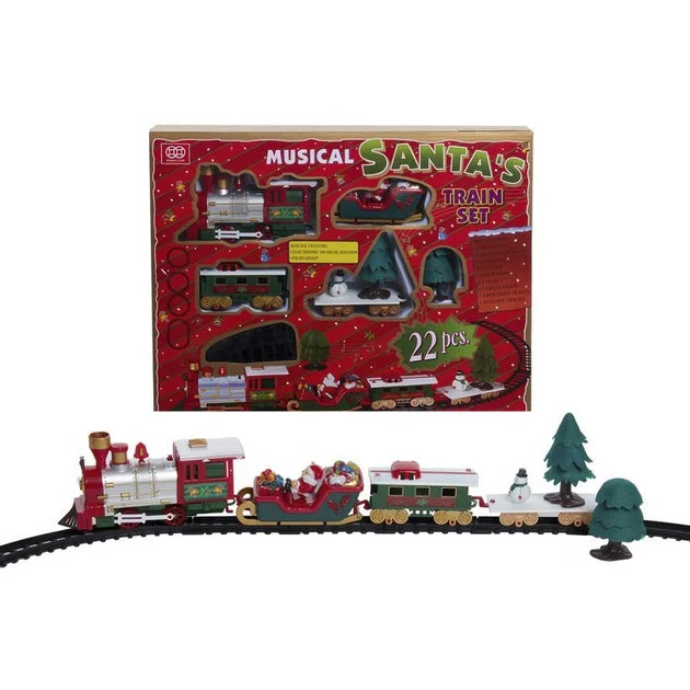 Battery Operated Musical Santa Train Table Piece