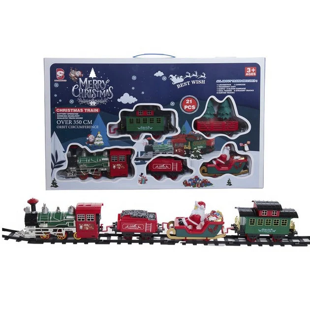 Battery Operated Musical Train with Tree and Santa Table Piece