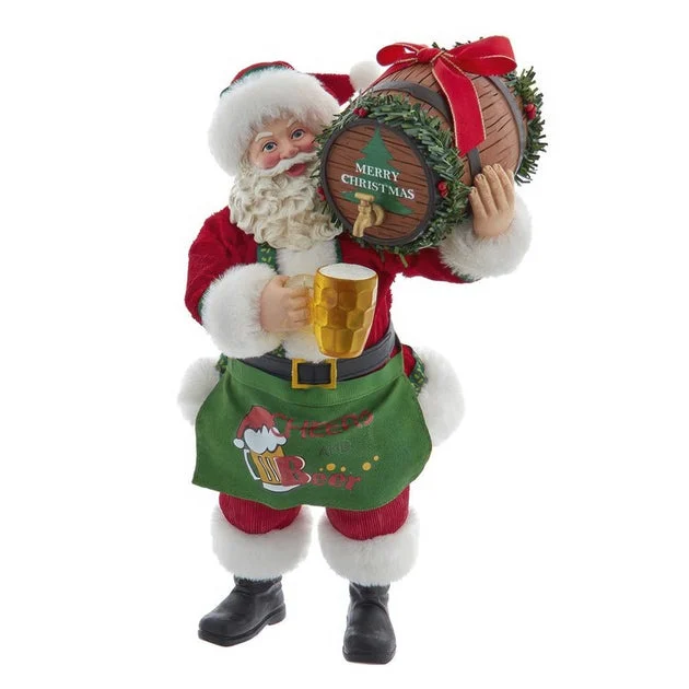 10.5" Fabriche Beer Santa with Barrel