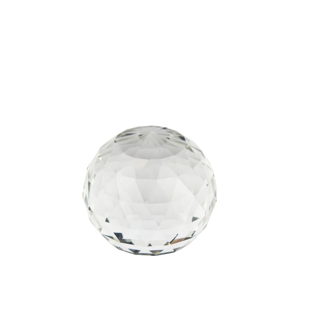 Sagebrook Home 12755-03 3" Faceted Clear Glass Orb
