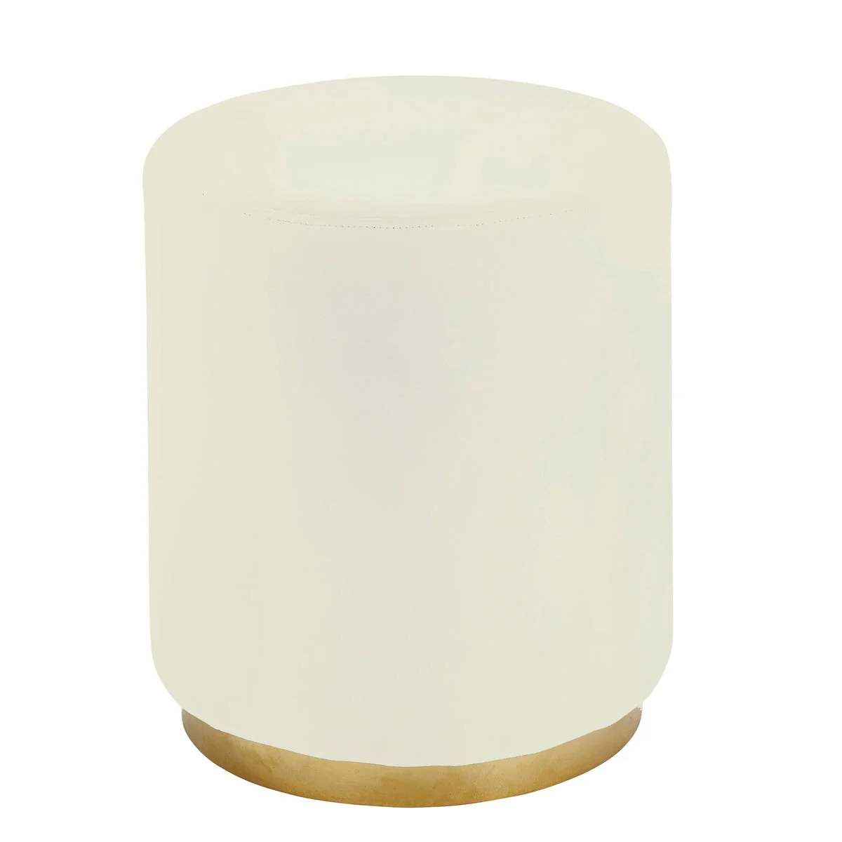 Sagebrook Home Beige/Gold Velveteen Stool