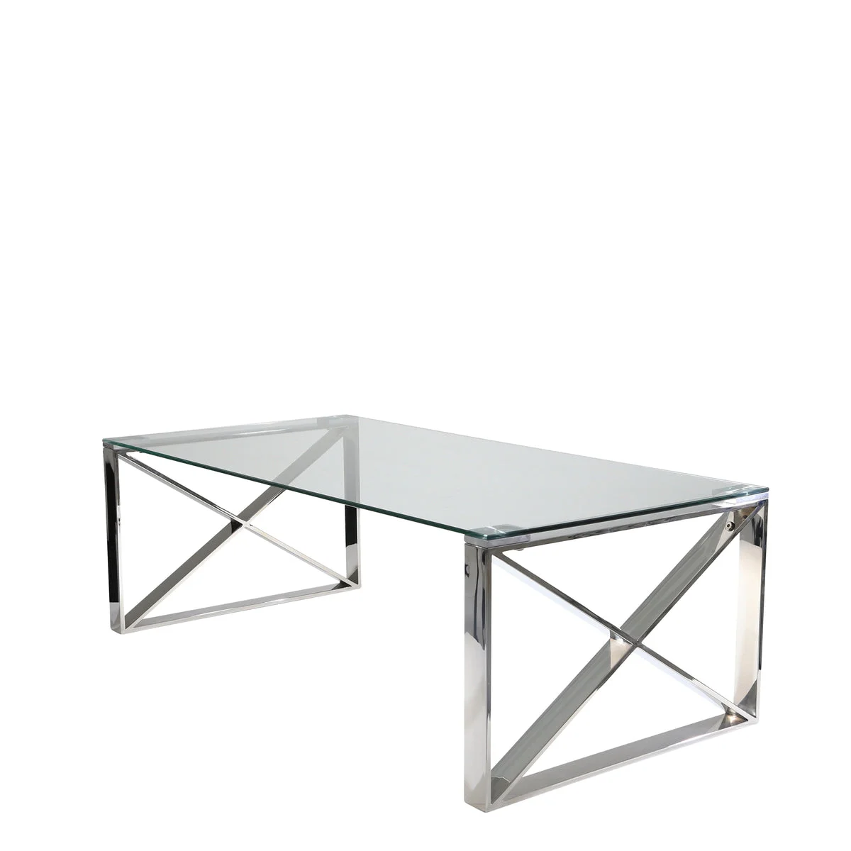 Sagebrook Home 12802-01 47" Silver Metal/Glass Cocktail table, Kd