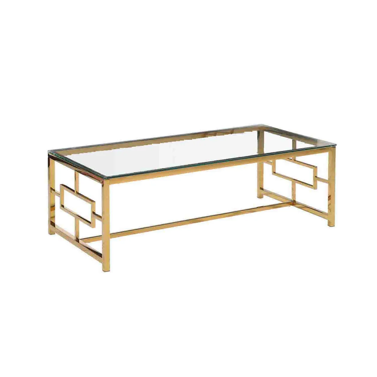 Sagebrook Home Gold Metal/Glass Cocktail Table, Kd