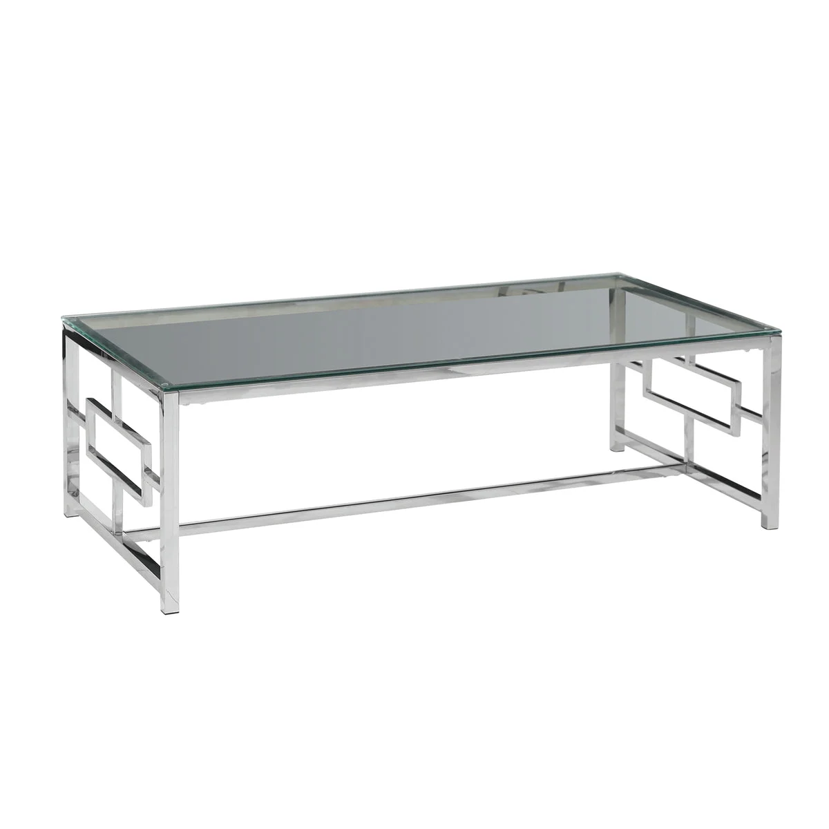 Sagebrook Home Silver Metal/Glass Cocktail Table, Kd