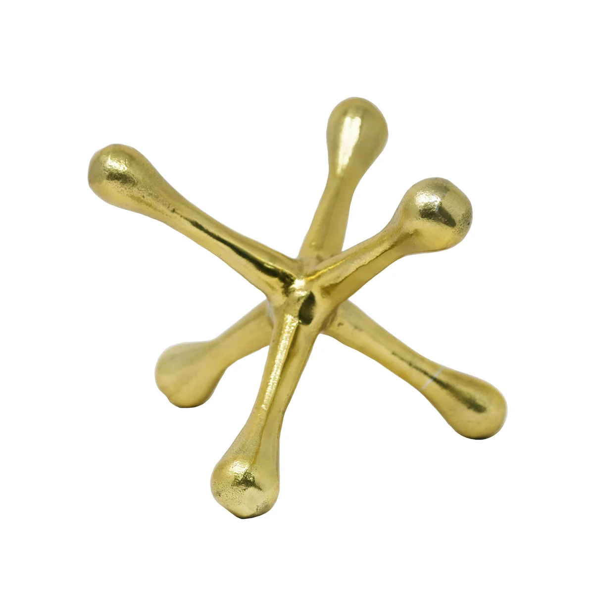 Sagebrook Home Gold Metal Jacks Sculpture 8"