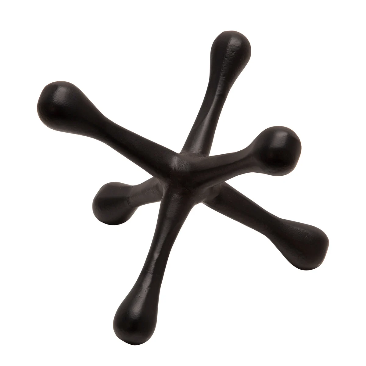 Sagebrook Home Black Metal Jacks Sculpture, 8"