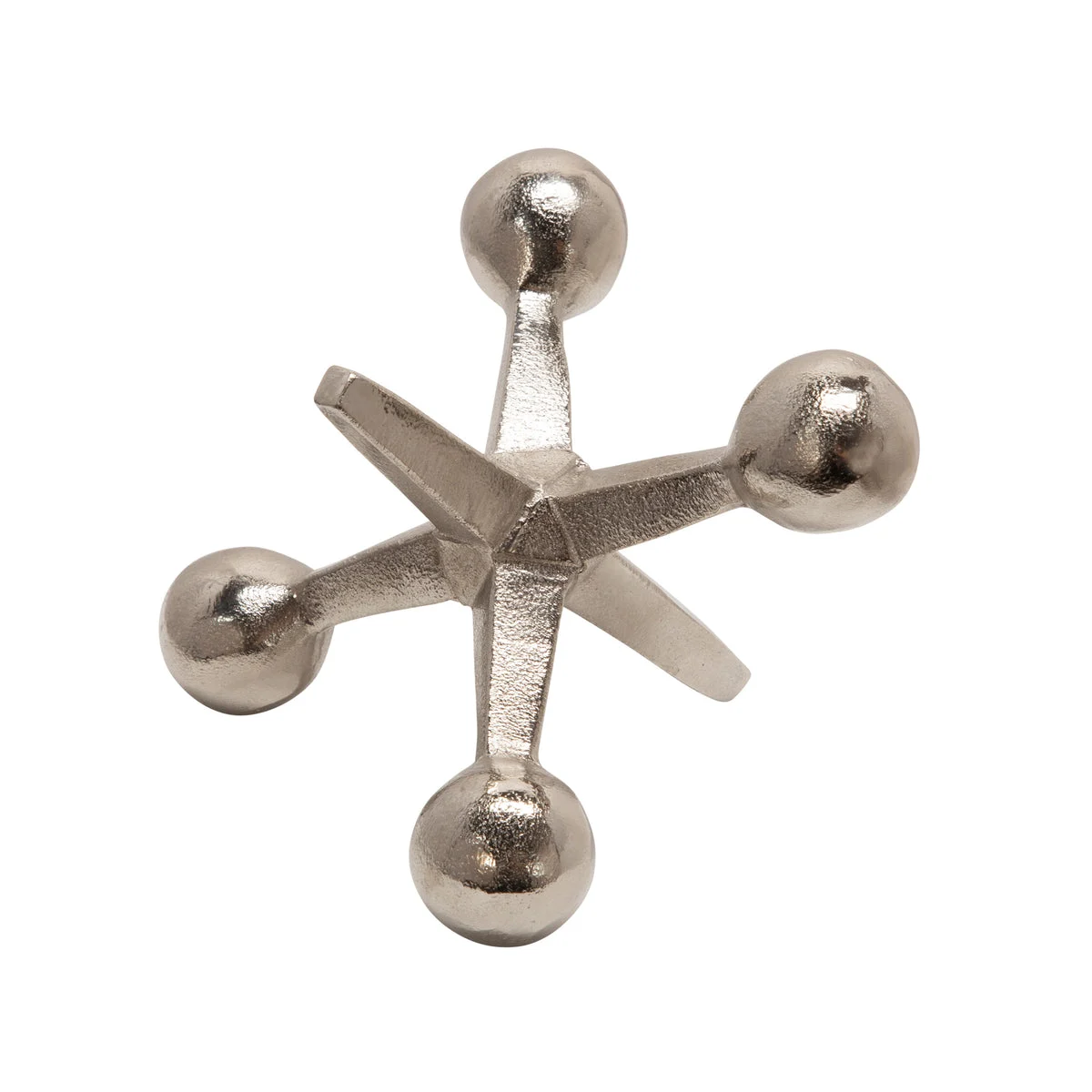 Sagebrook Home Silver Metal Jacks Decor, 5"