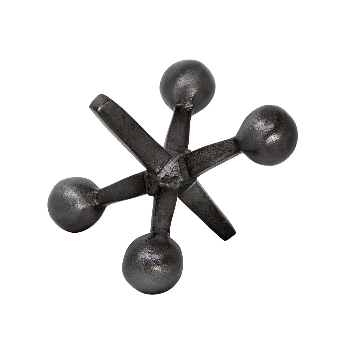 Sagebrook Home Gun Metal Jacks Decor, 5"