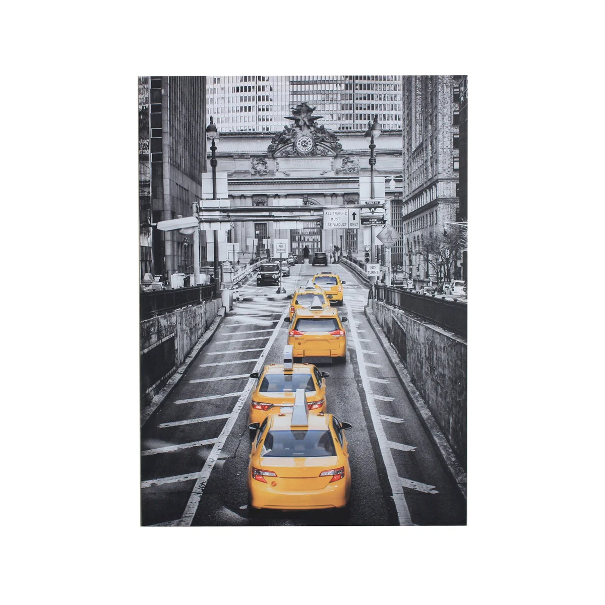 Sagebrook Home Yellow Cabs Canvas Print