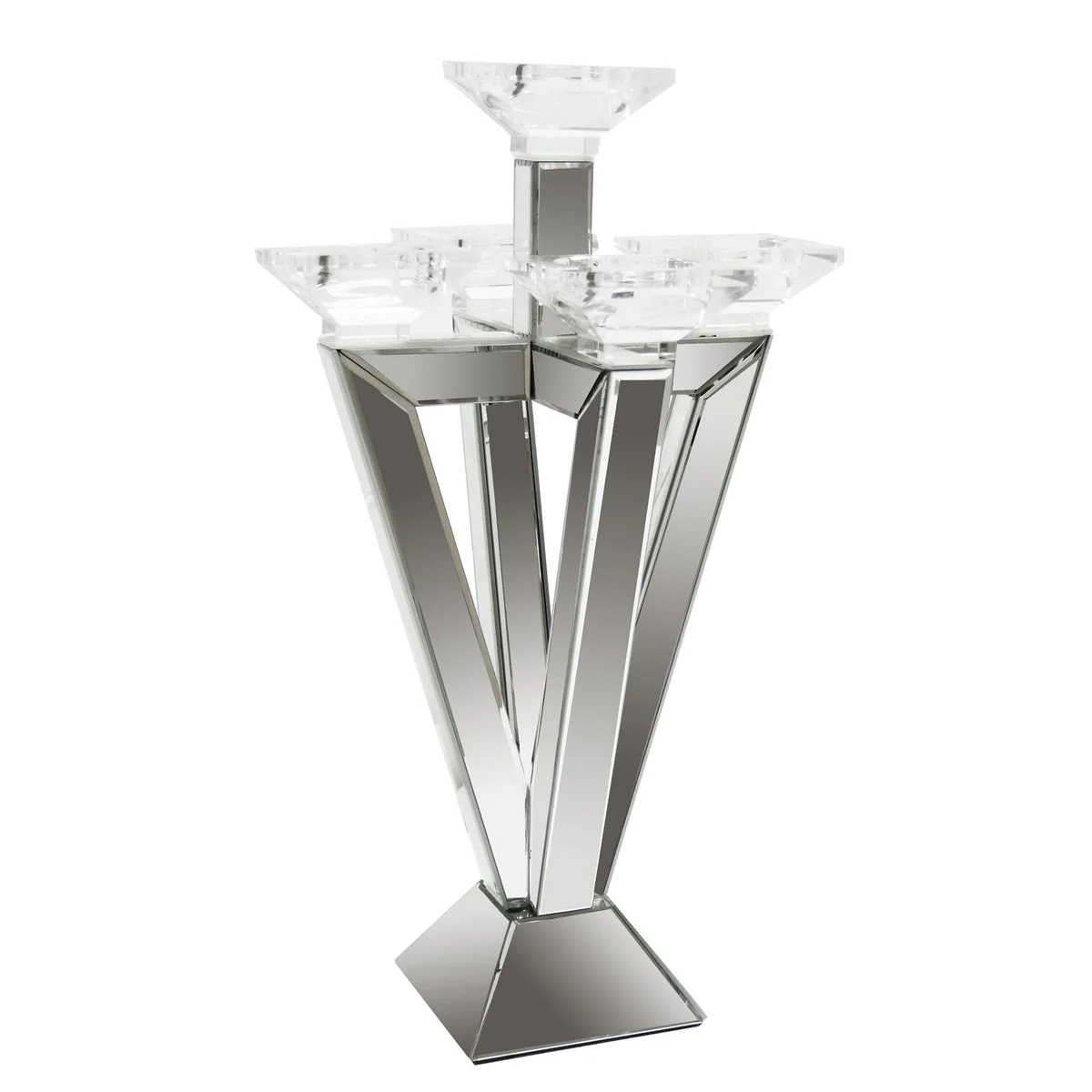 Sagebrook Home Mirrored 5 Pillar Candle Candelabra