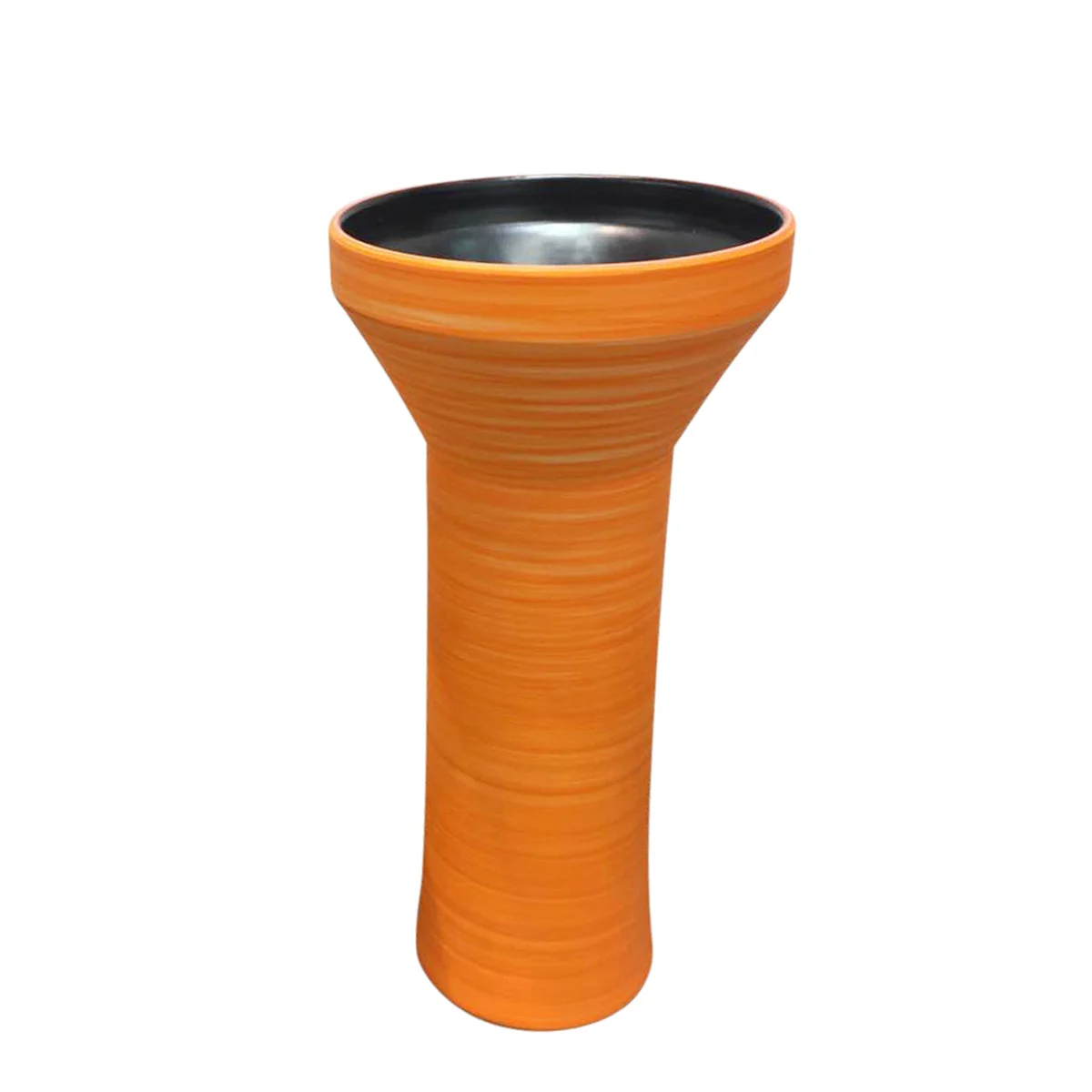 Sagebrook Home Orange Striped Ombre Vase 12``