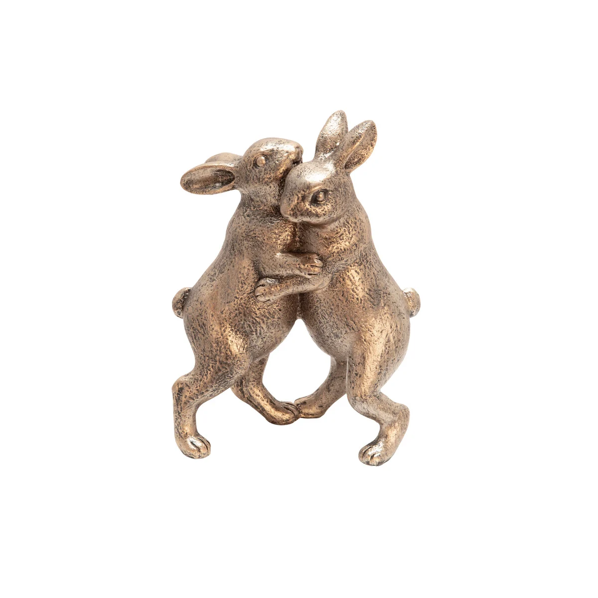 Sagebrook Home 13004-06 7" Polyresin Bunnies Dancing, Copper