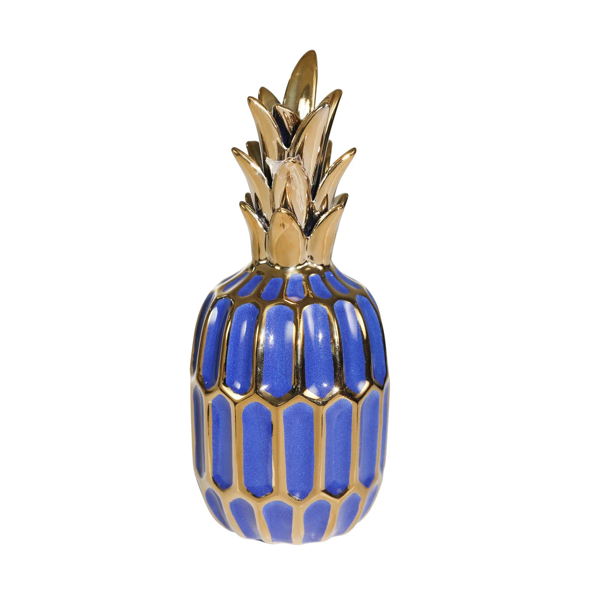 Sagebrook Home 13035-14 10.25" Ceramic Pineapple Navy/Gold