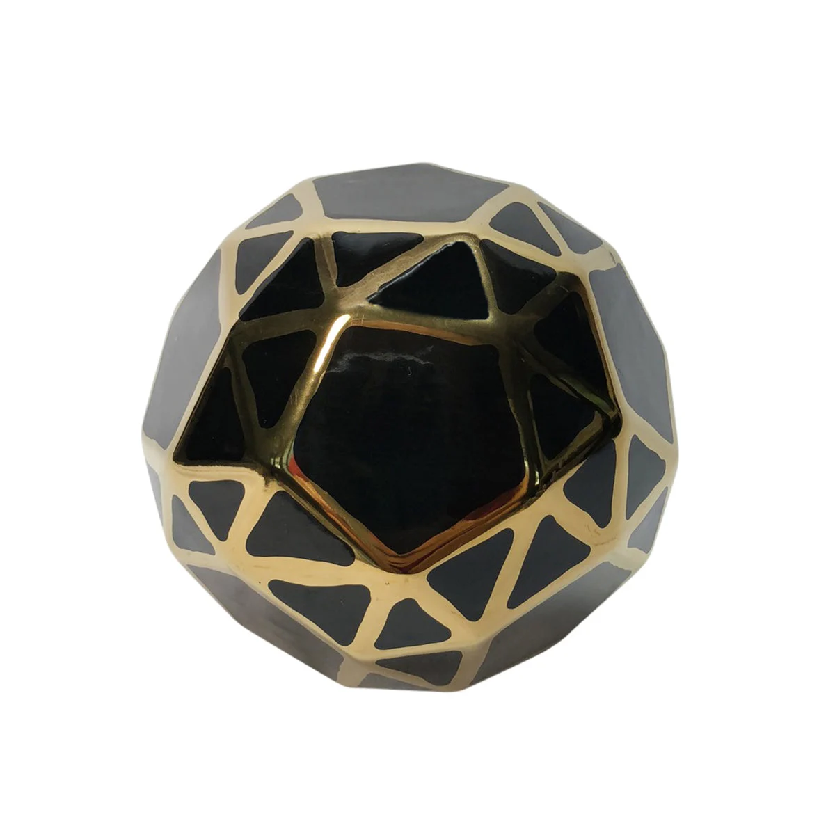 Sagebrook Home 13035-16 6" Ceramic Orb Black/Gold
