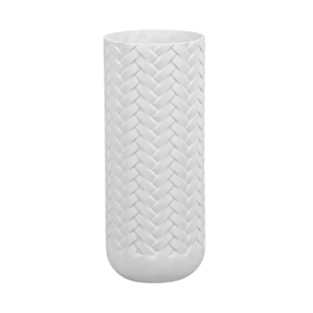 Sagebrook Home Ec Matte White Weave Vase 8.5``