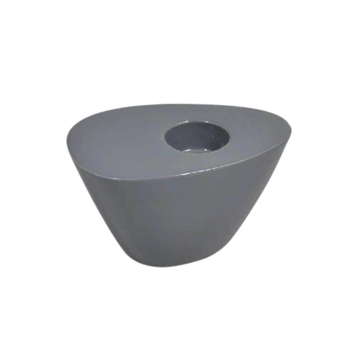 Sagebrook Home Charcoal Wedge Candle Holder 4.5``