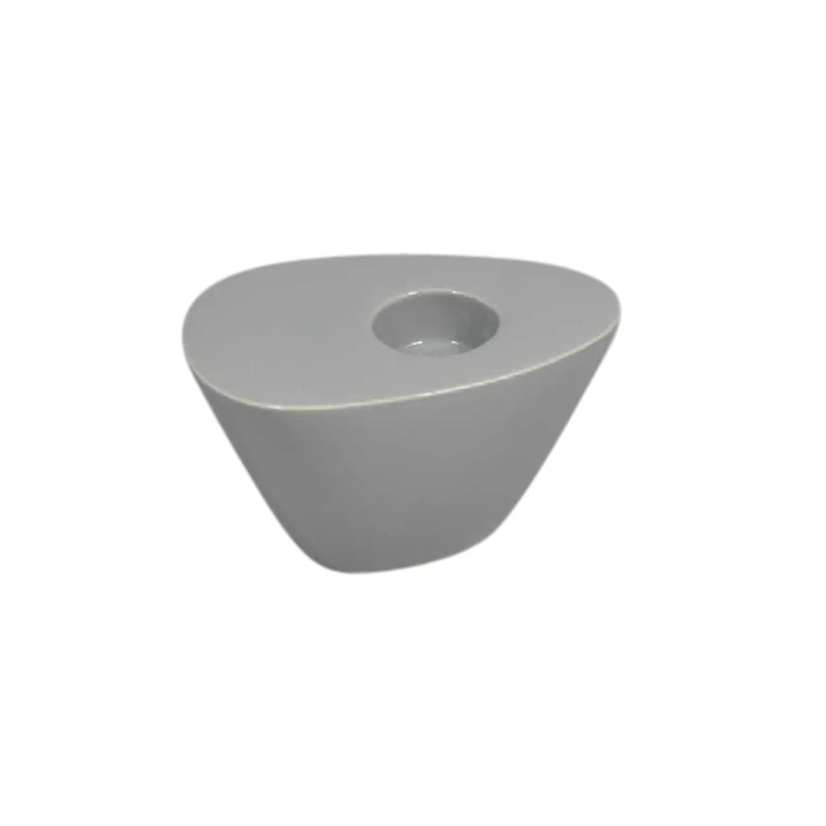 Sagebrook Home Gray Wedge Candle Holder 4.5``