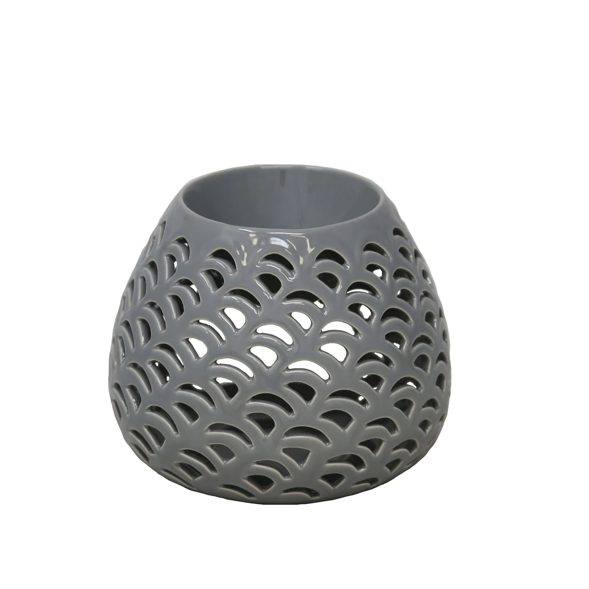 Sagebrook Home Gray Oil Burner Candle Holder, 4``