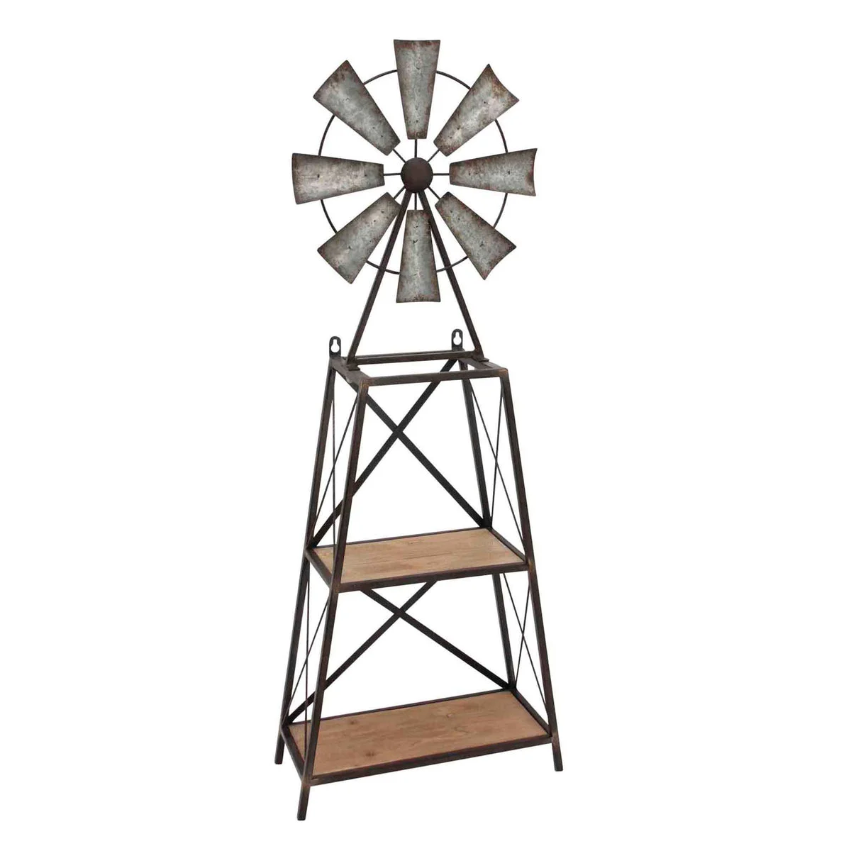 Sagebrook Home Wood/Metal Windmill Shelf Kd