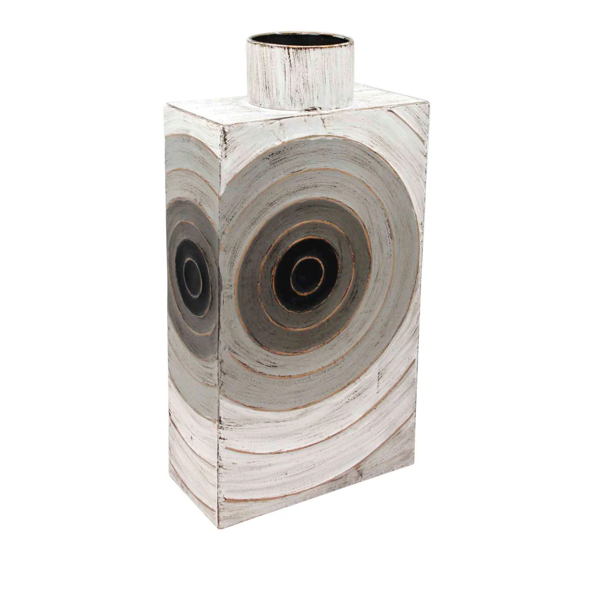 Sagebrook Home Gray Metal Box Vase 19.25"