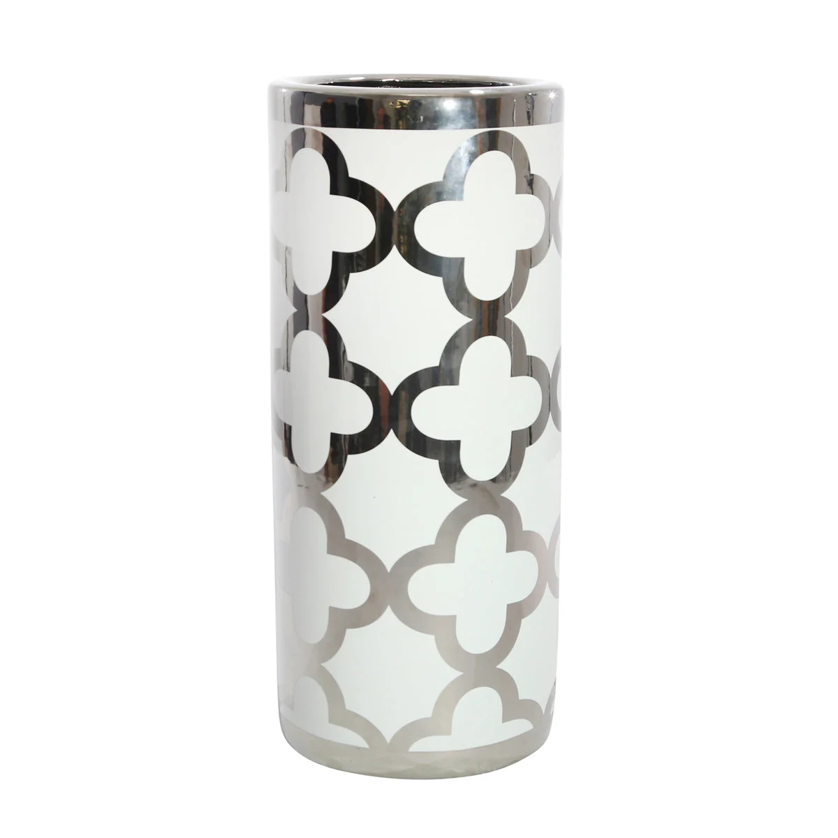 Sagebrook Home White/Silver Umbrella Stand