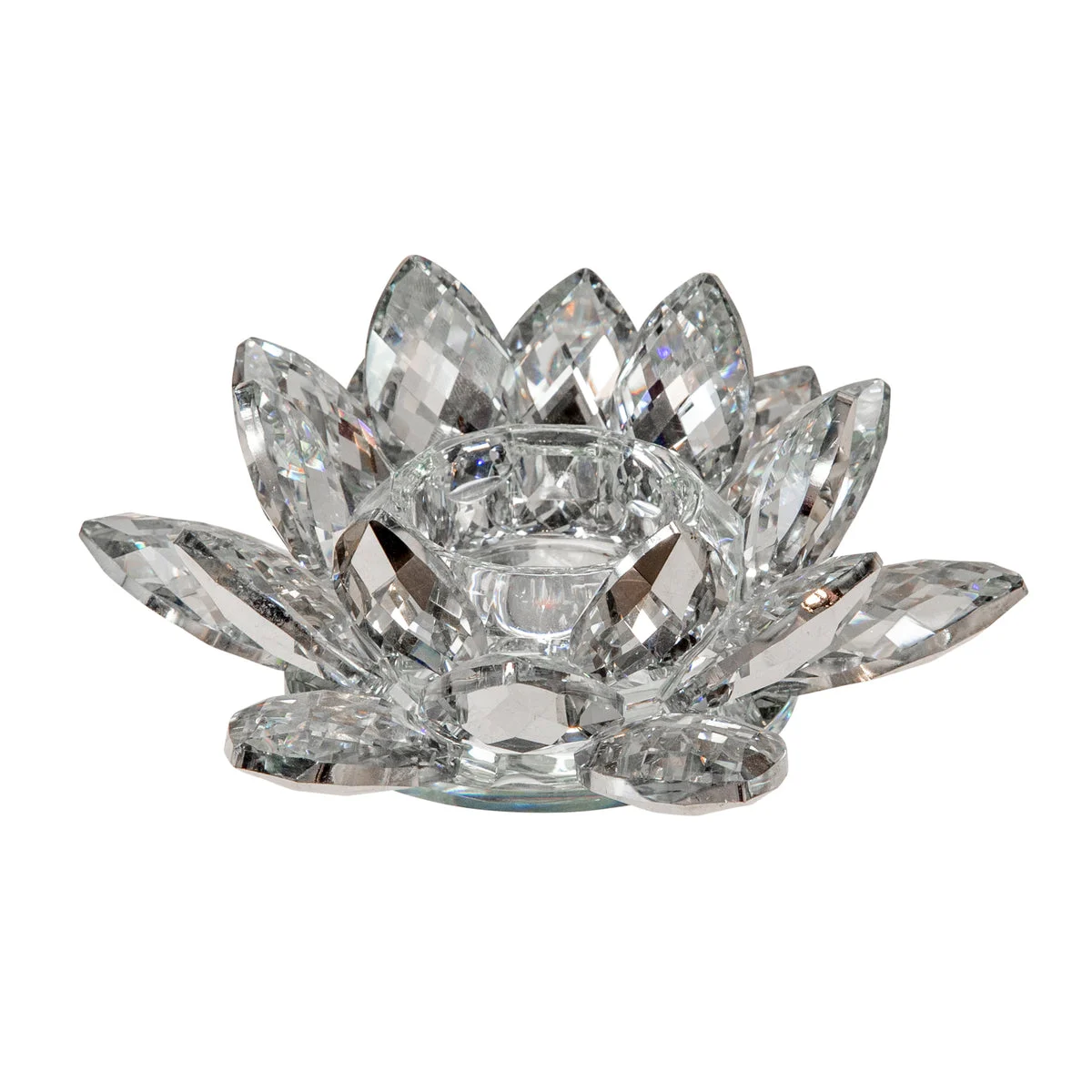 Sagebrook Home Silver Crystal Votive Candle Holder 6"