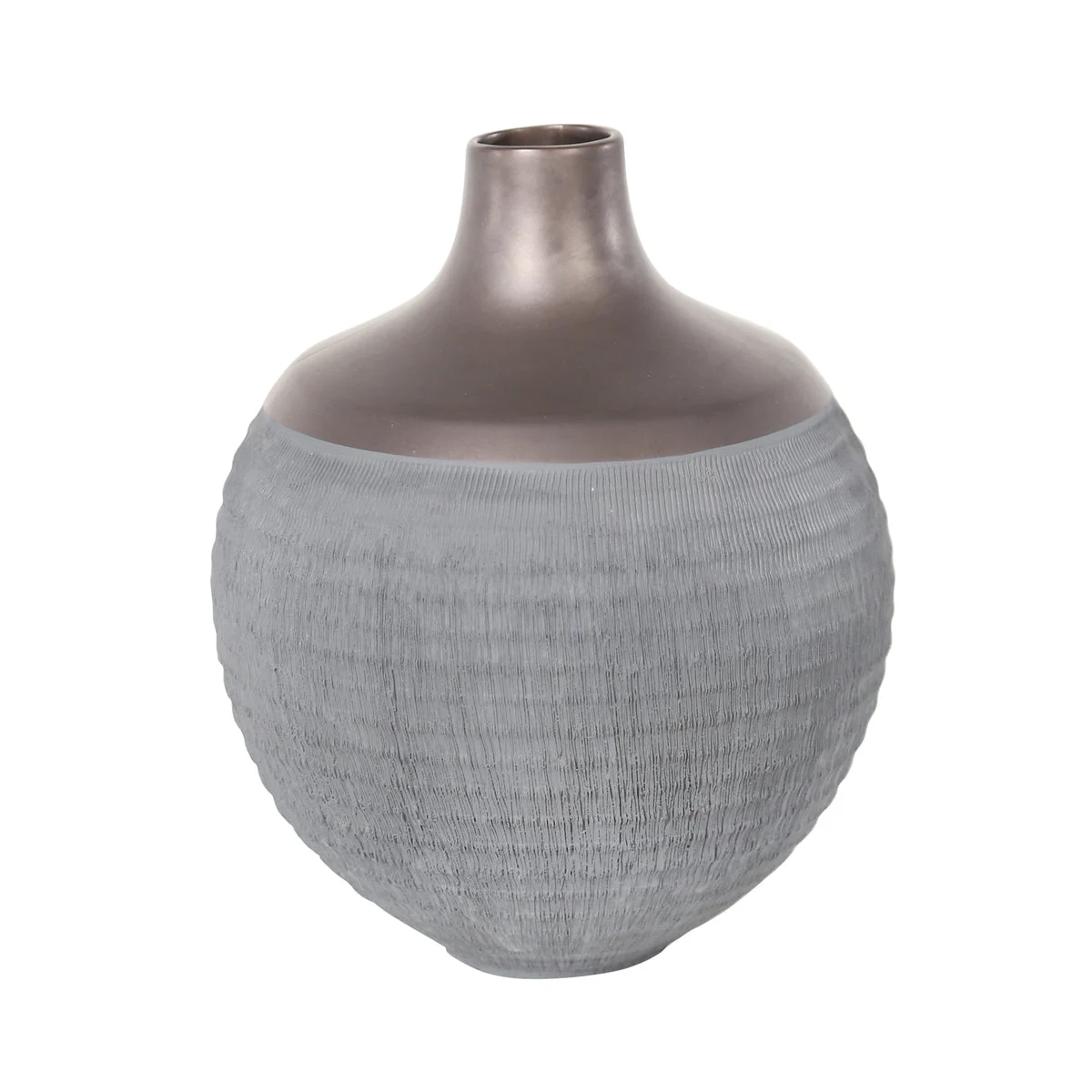 Sagebrook Home Gray/Bronze Vase 12.25``
