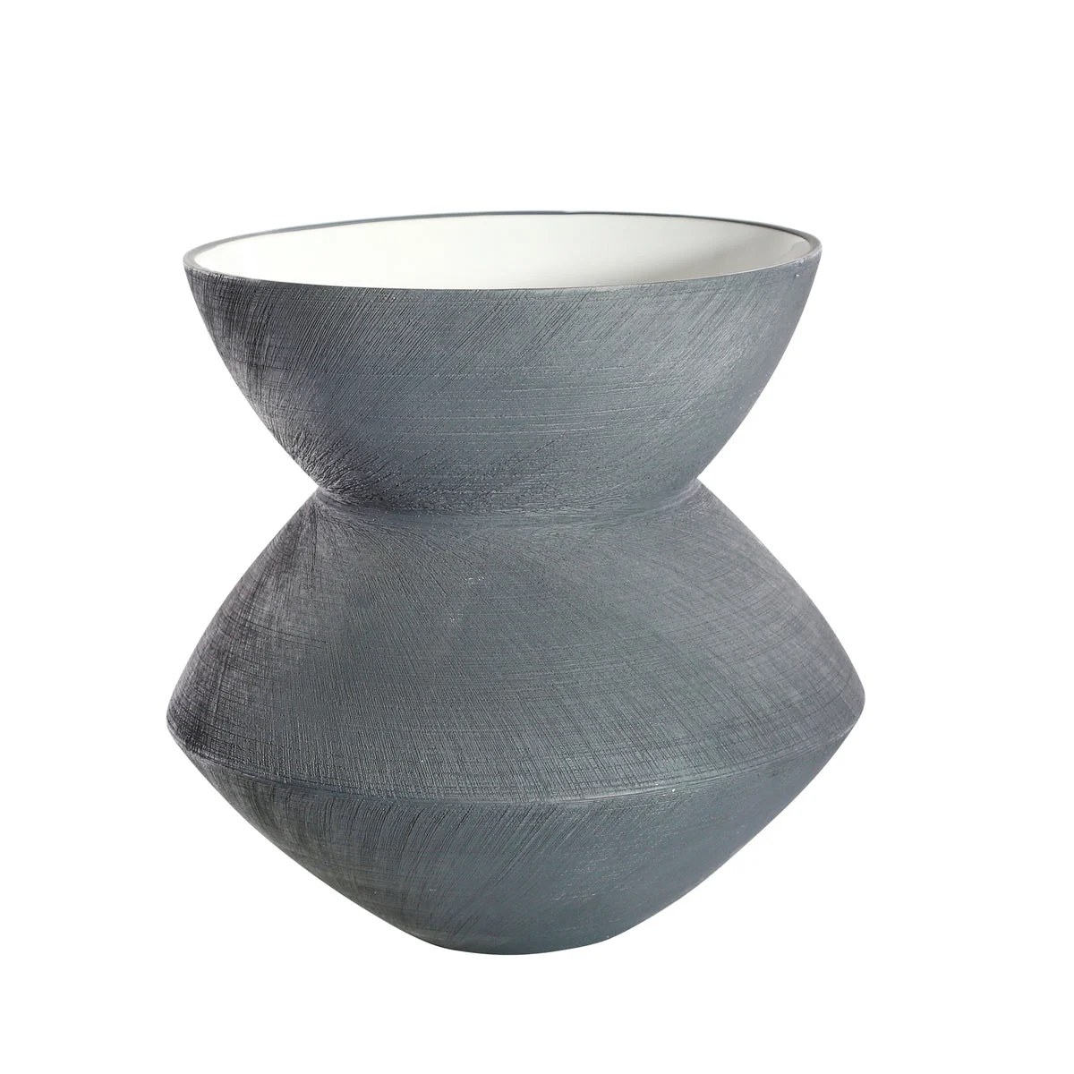 Sagebrook Home Charcoal Angled Scratch Vase 11.5``