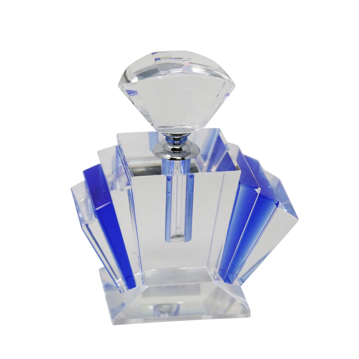 Sagebrook Home 13295-07 4.75" Blue Crystal Perfume Bottle