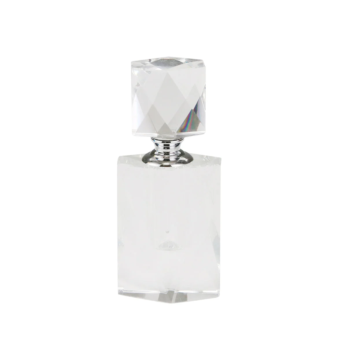 Sagebrook Home Clear Crystal Perfume Bottle 5.5``