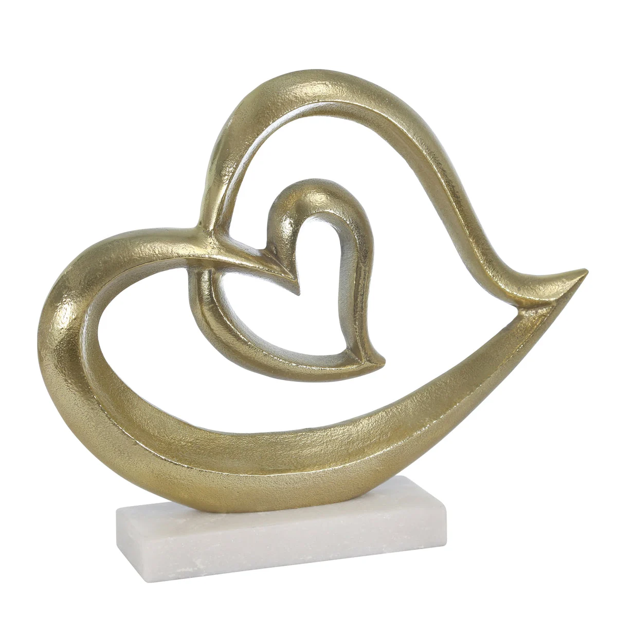 Sagebrook Home 13530-04 12" Aluminum Heart Sculpture, Gold