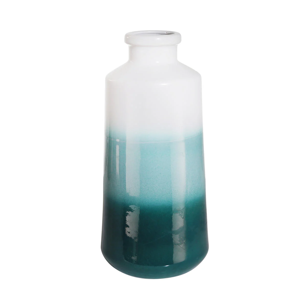 Sagebrook Home White/Blue Layered Vase 11.75``