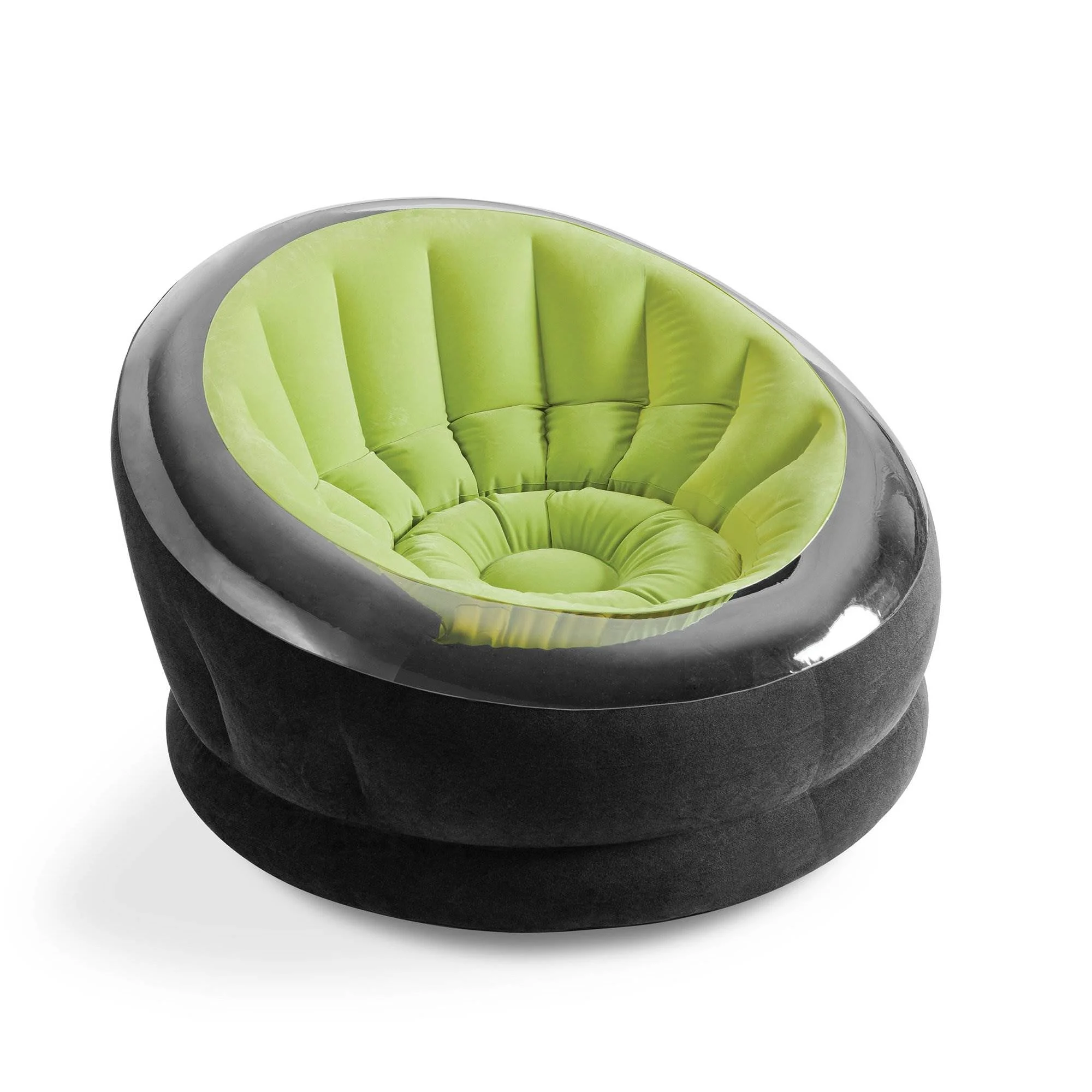 Intex Empire Inflatable Lounge Dorm Camping Chair for Adults, Green (3 Pack)