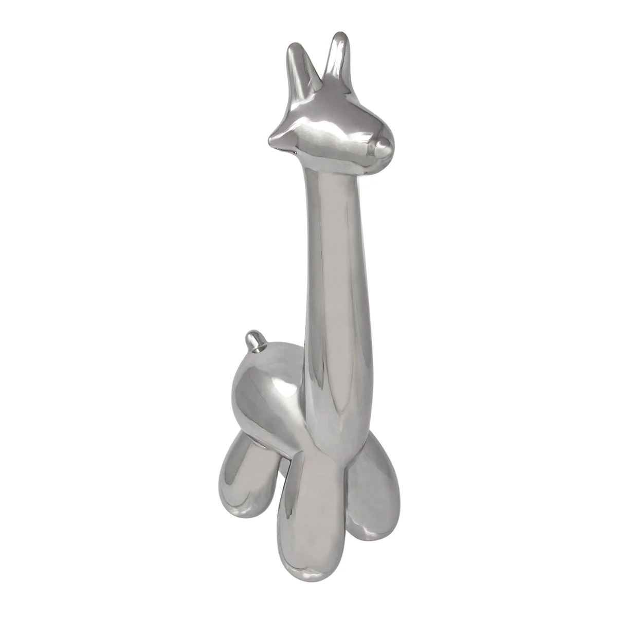 Sagebrook Home Silver Giraffe Balloon Animal